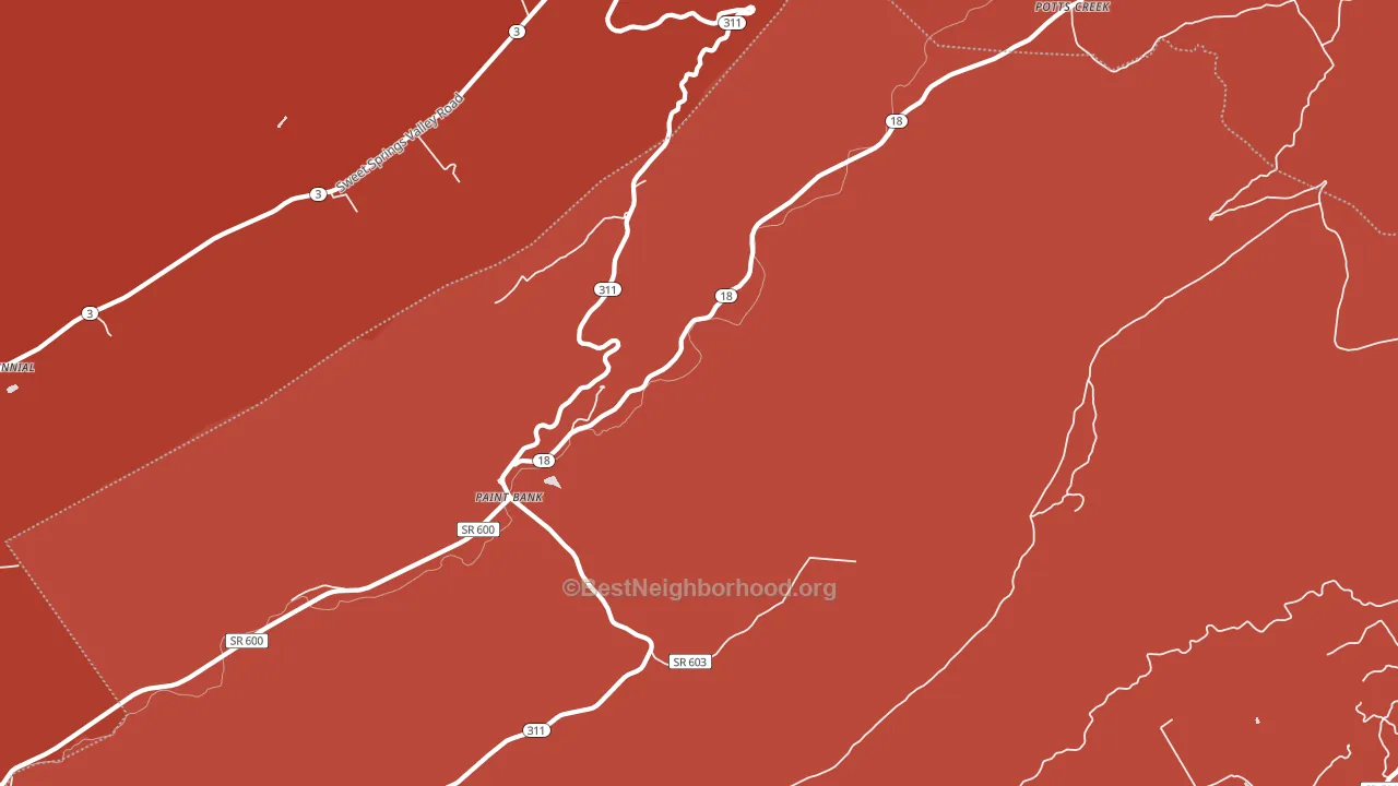 24131, VA block-group political-lean map