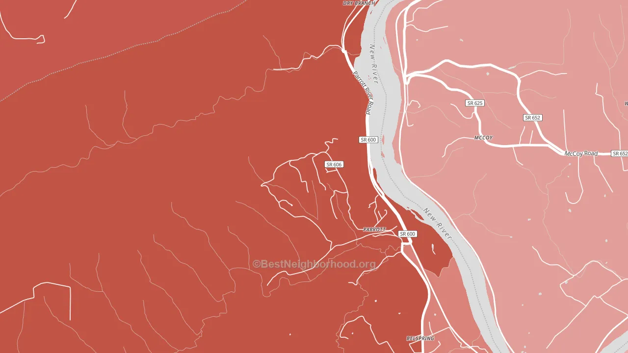 24132, VA block-group political-lean map