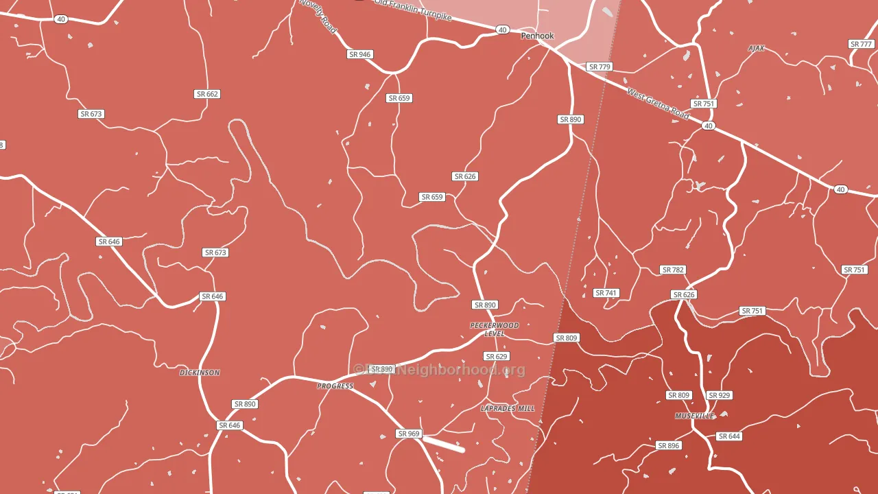 24137, VA block-group political-lean map