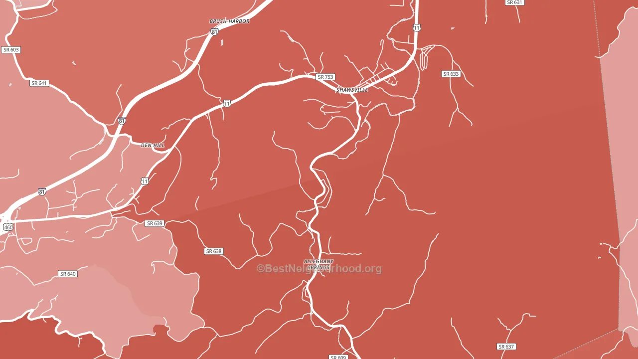 24162, VA block-group political-lean map