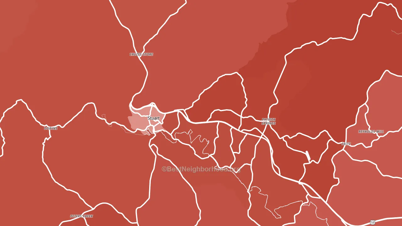 24171, VA block-group political-lean map