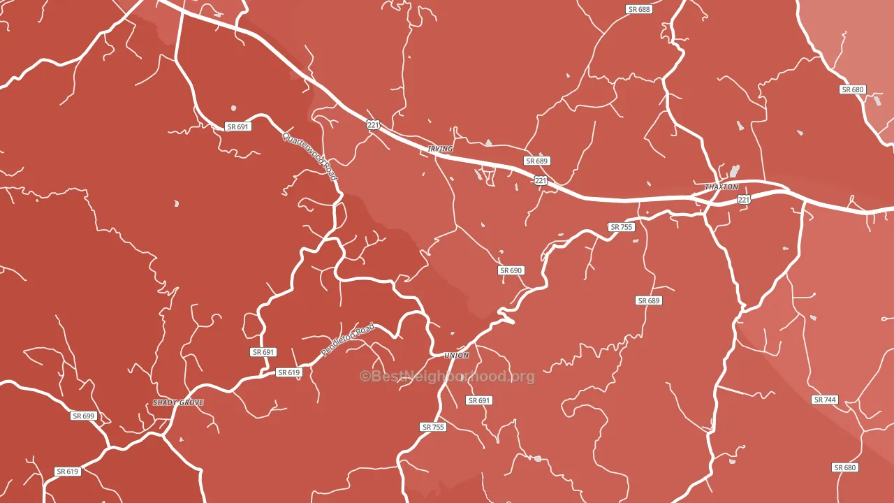 24174, VA block-group political-lean map