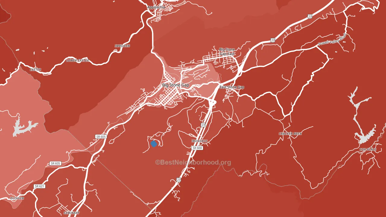 24219, VA block-group political-lean map
