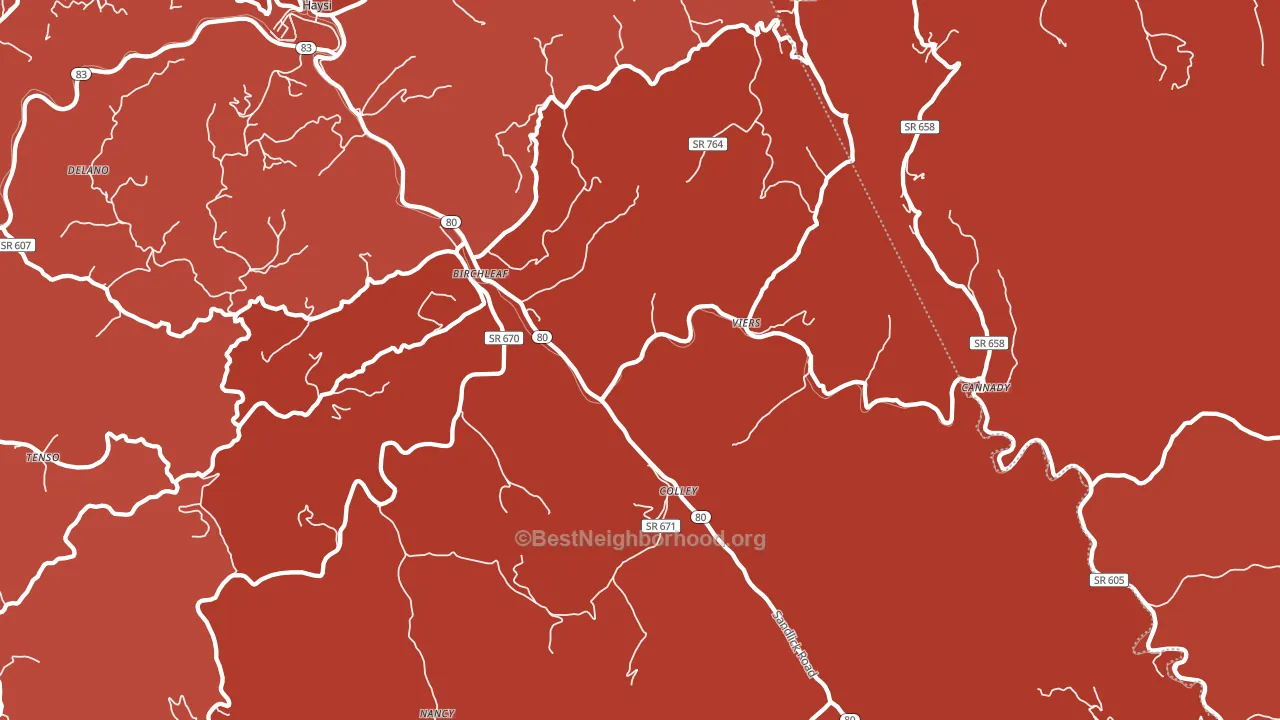 24220, VA block-group political-lean map