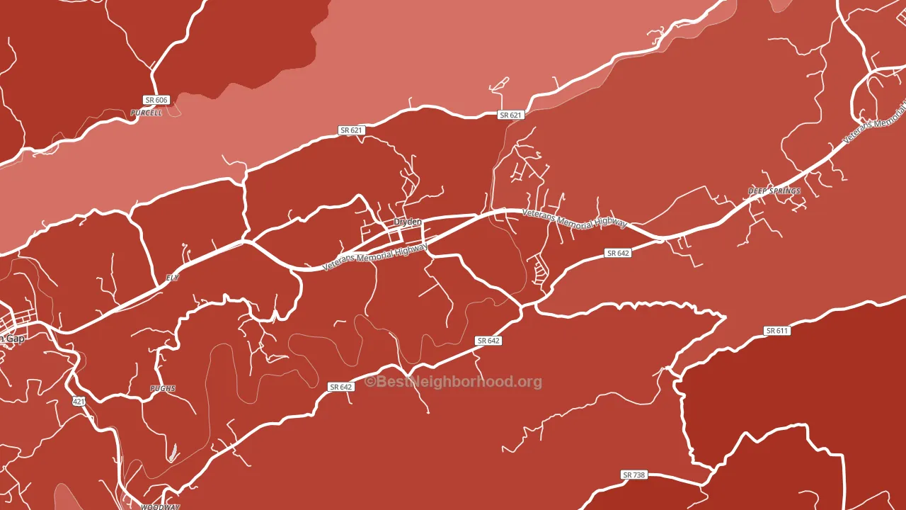 24243, VA block-group political-lean map