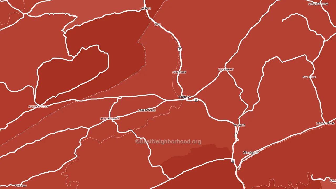 24244, VA block-group political-lean map