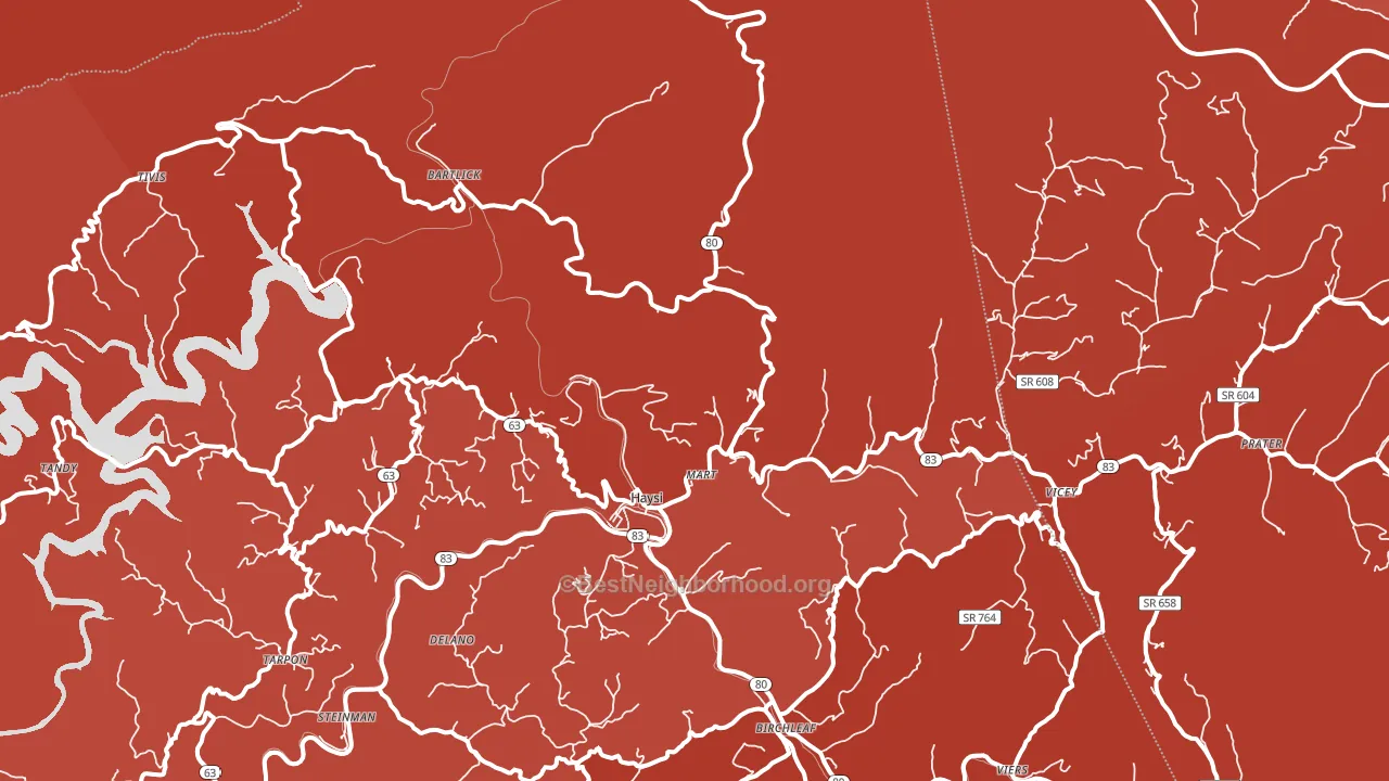 24256, VA block-group political-lean map