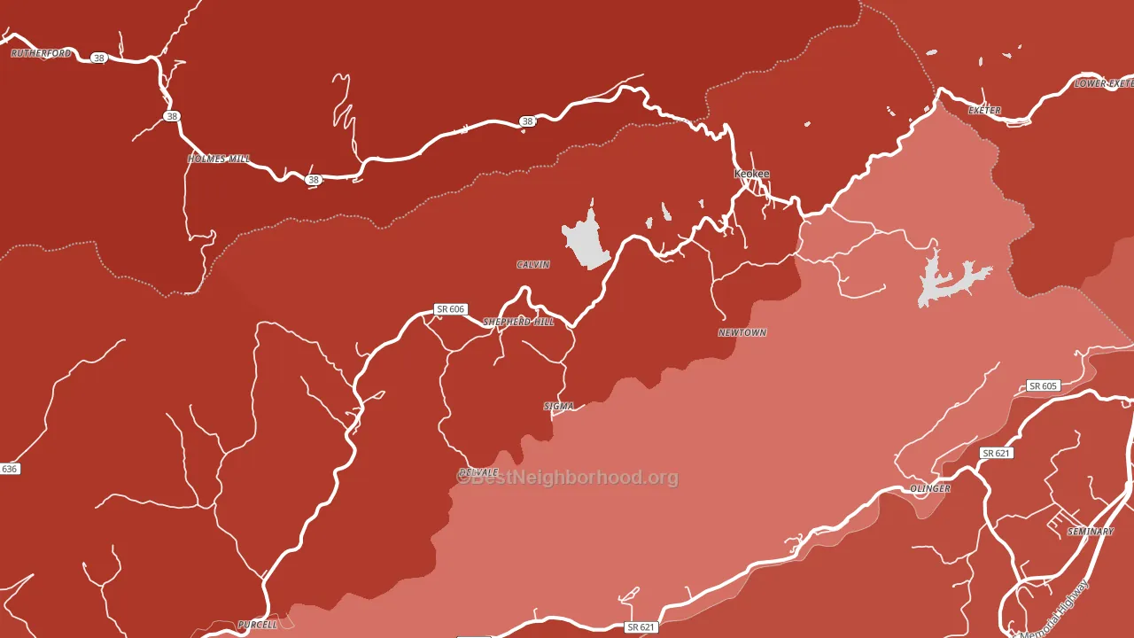 24265, VA block-group political-lean map