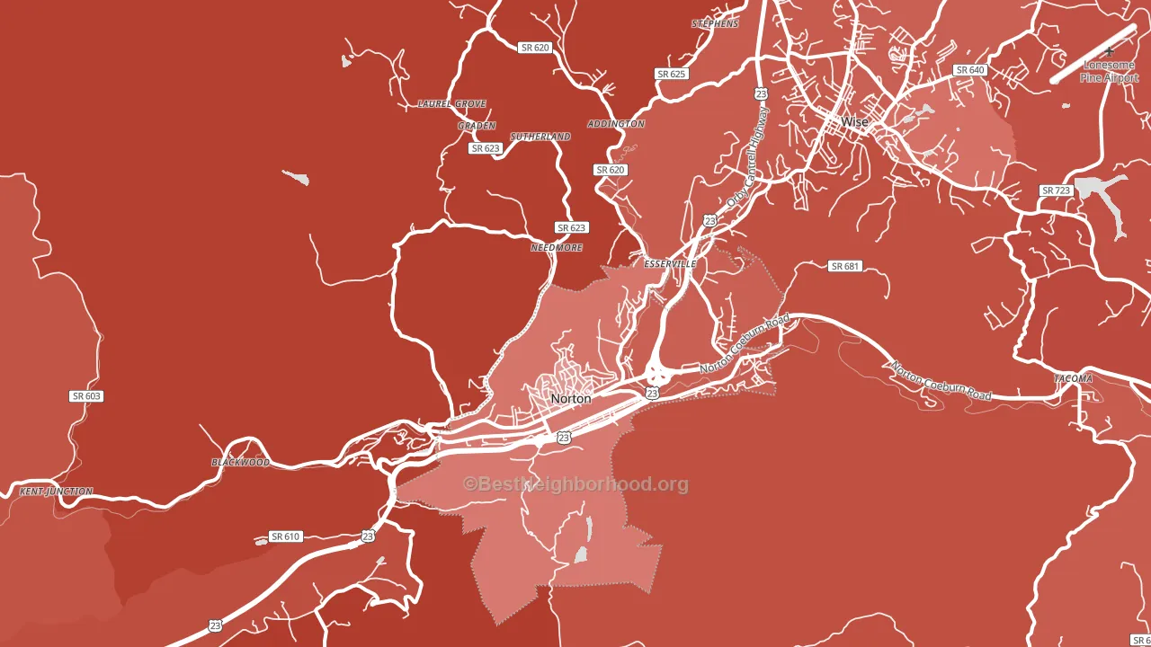 24273, VA block-group political-lean map