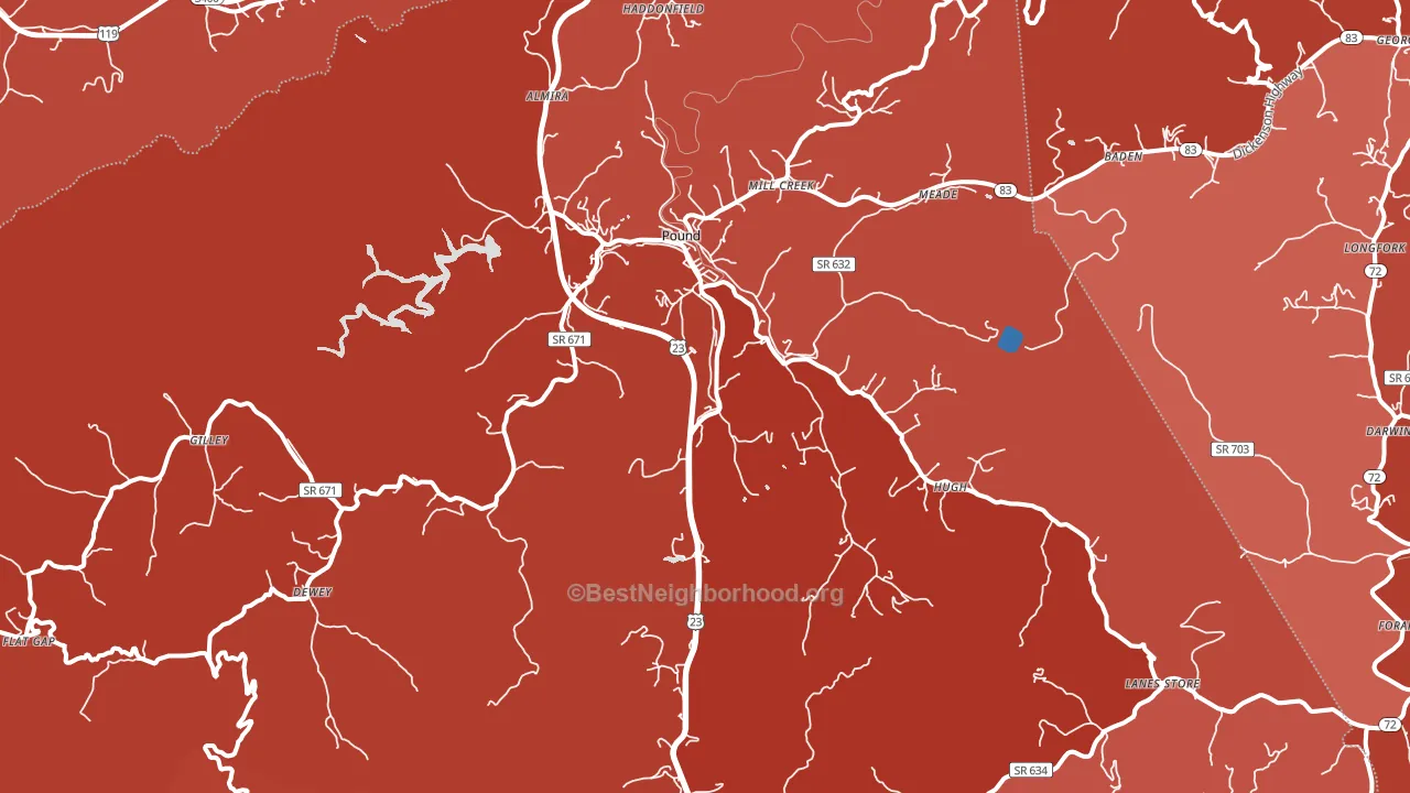 24279, VA block-group political-lean map