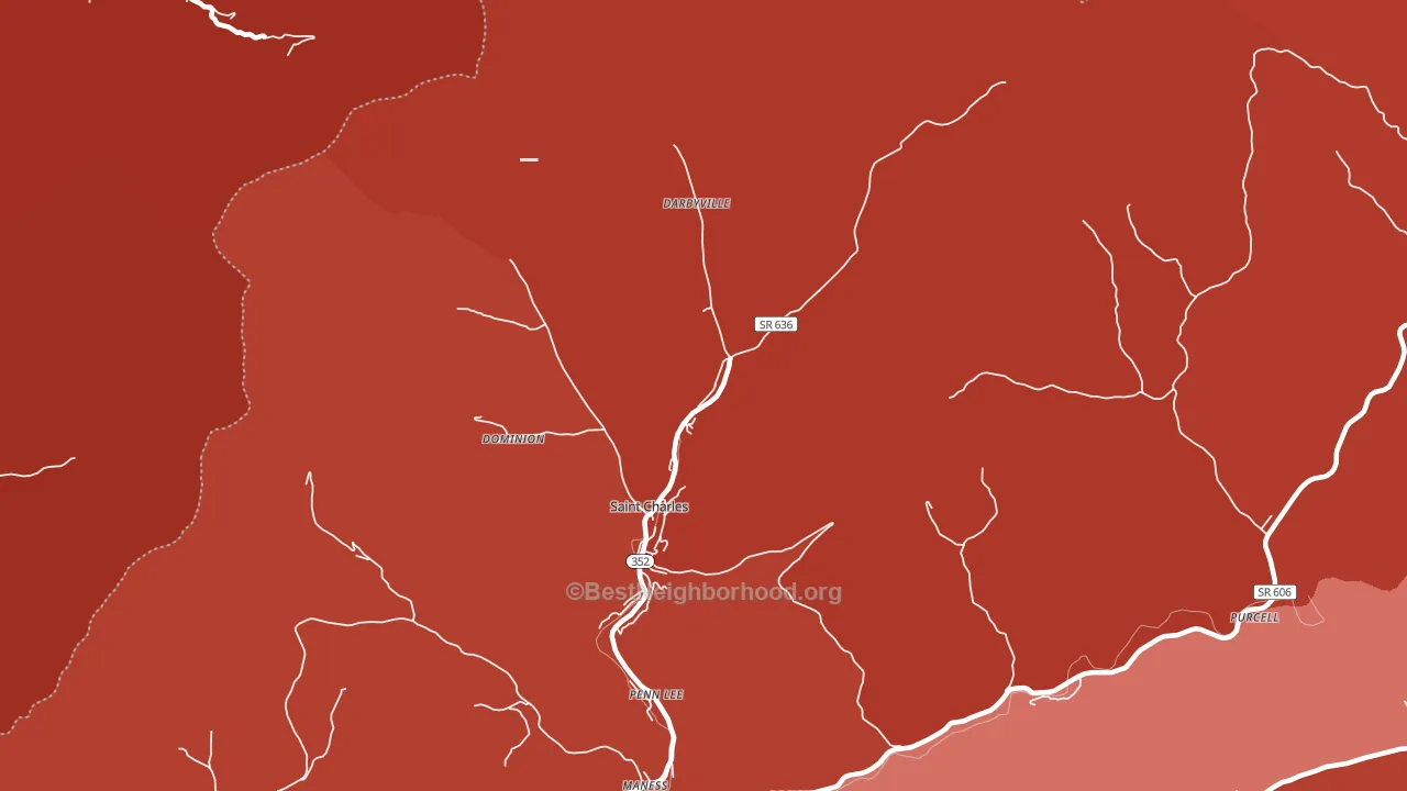 24282, VA block-group political-lean map
