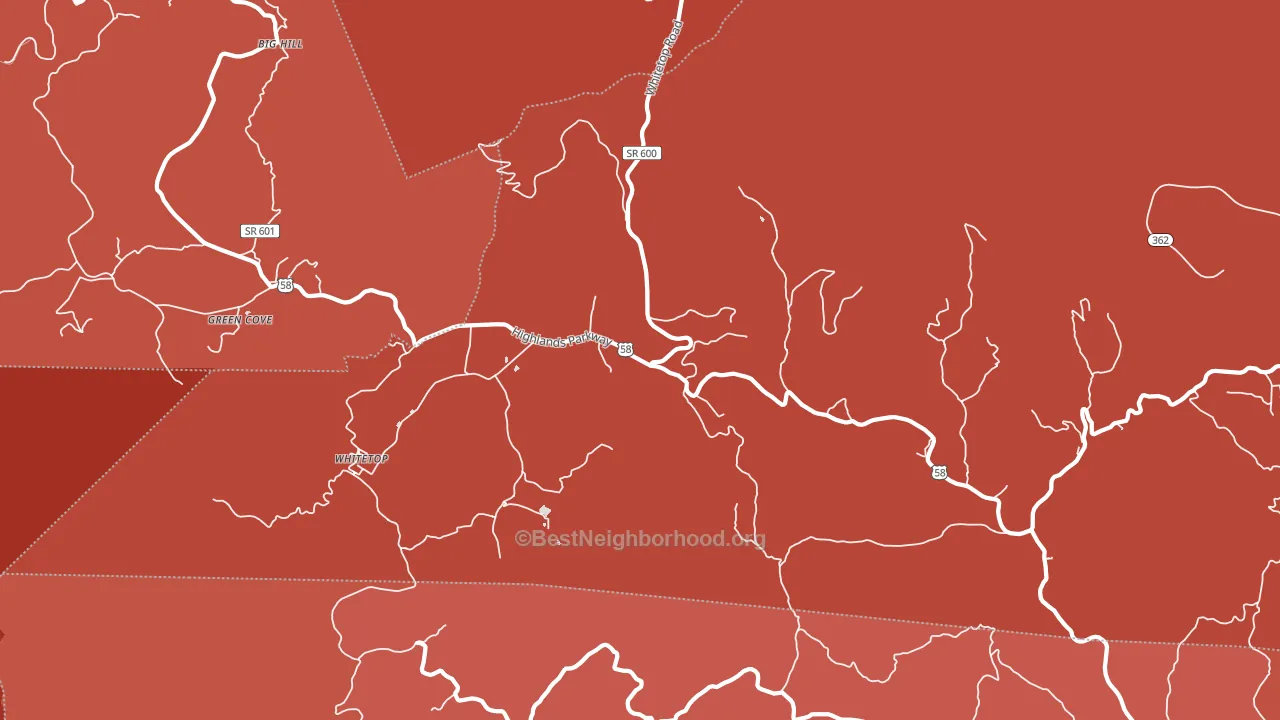 24292, VA block-group political-lean map