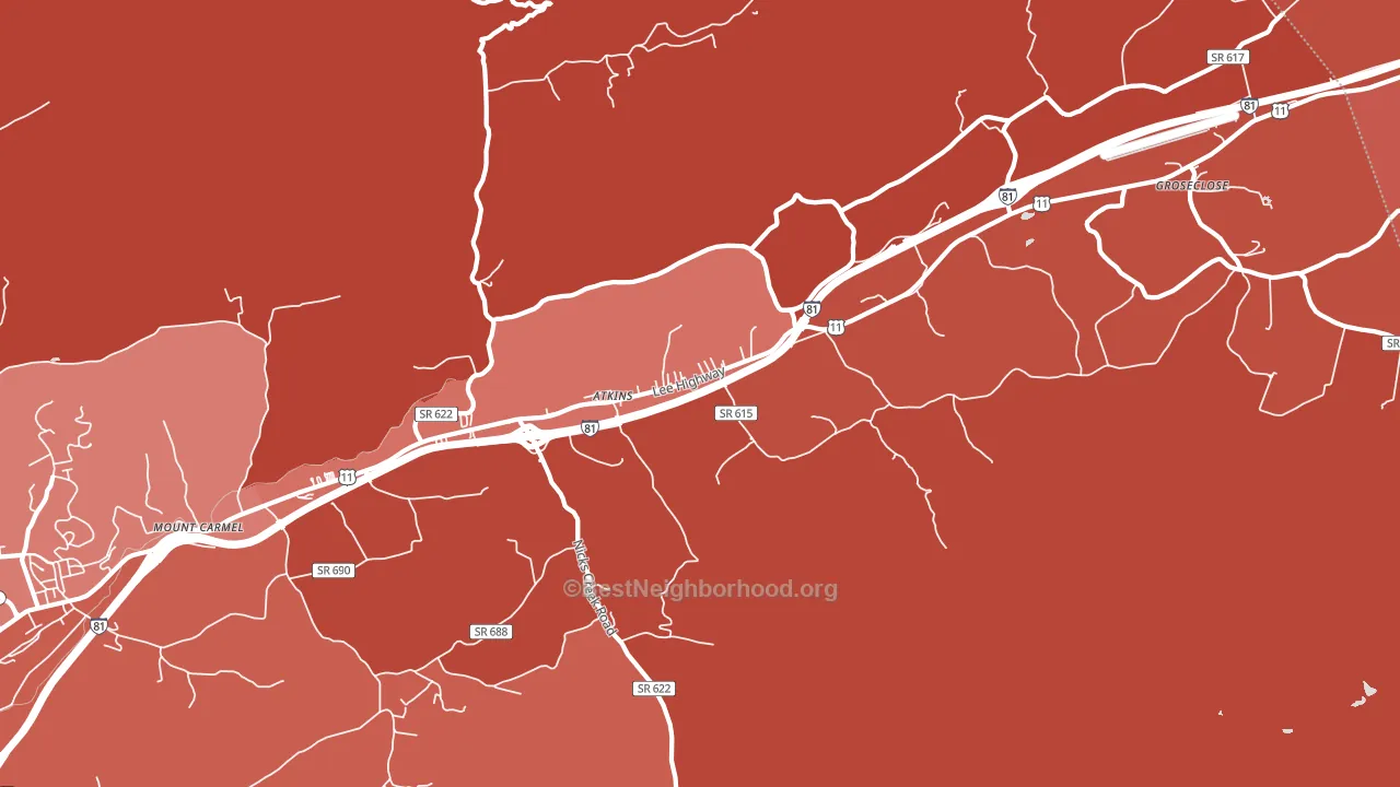 24311, VA block-group political-lean map