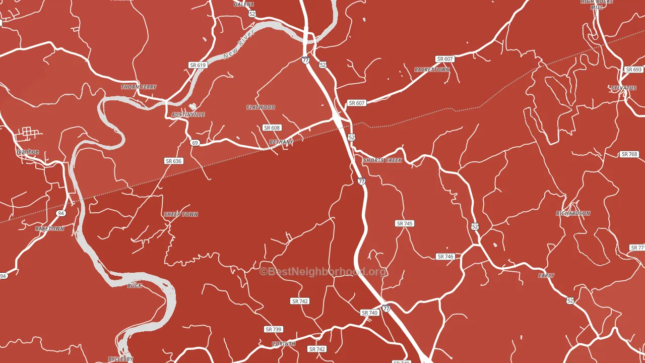 24312, VA block-group political-lean map