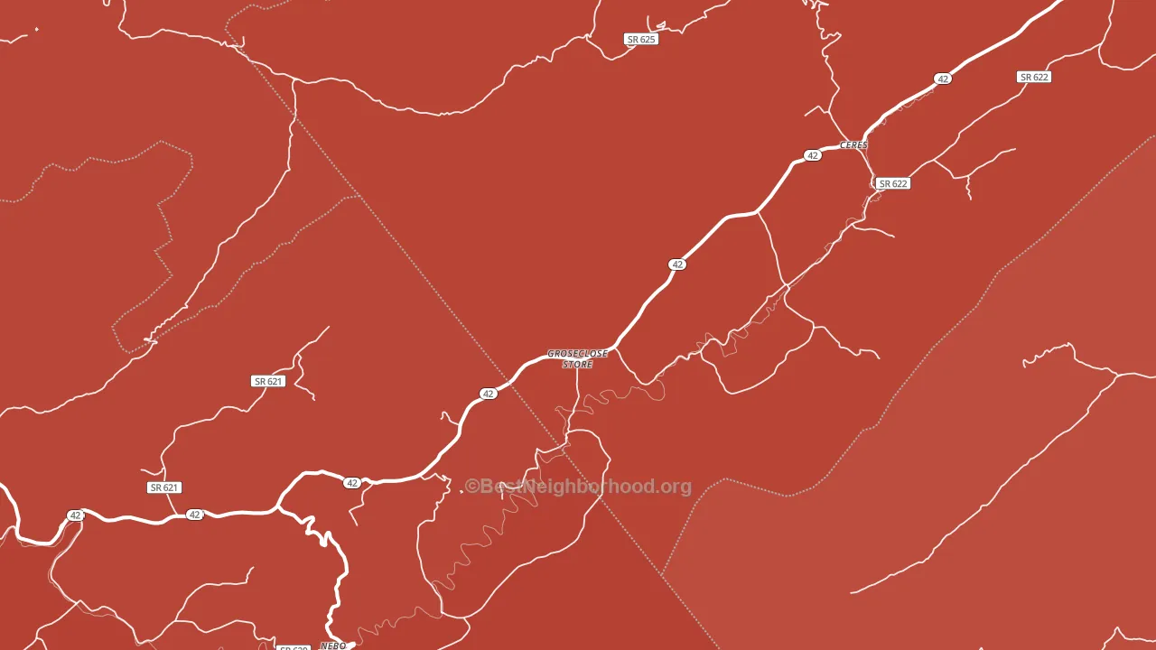 24318, VA block-group political-lean map