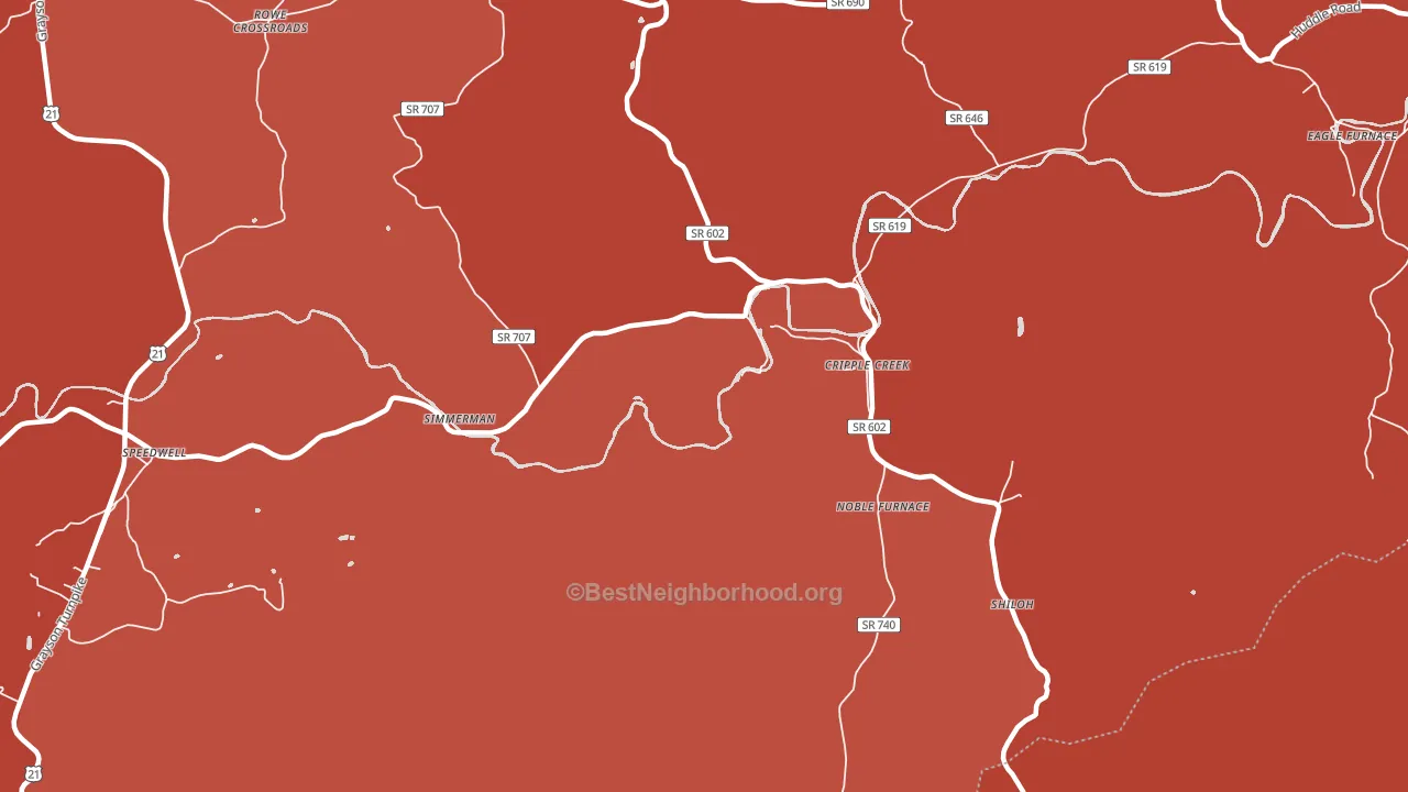24322, VA block-group political-lean map