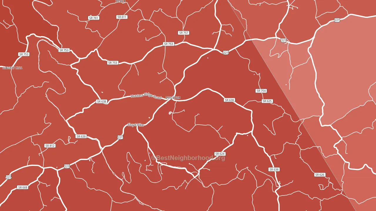 24325, VA block-group political-lean map