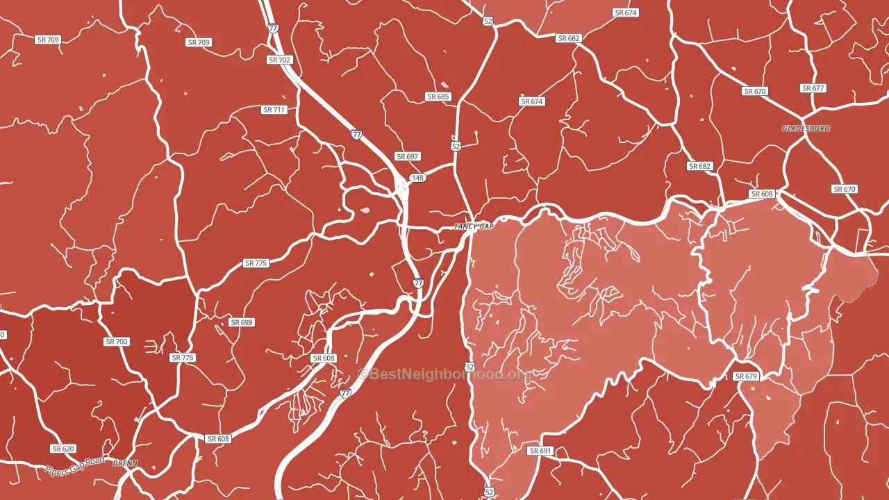 24328, VA block-group political-lean map