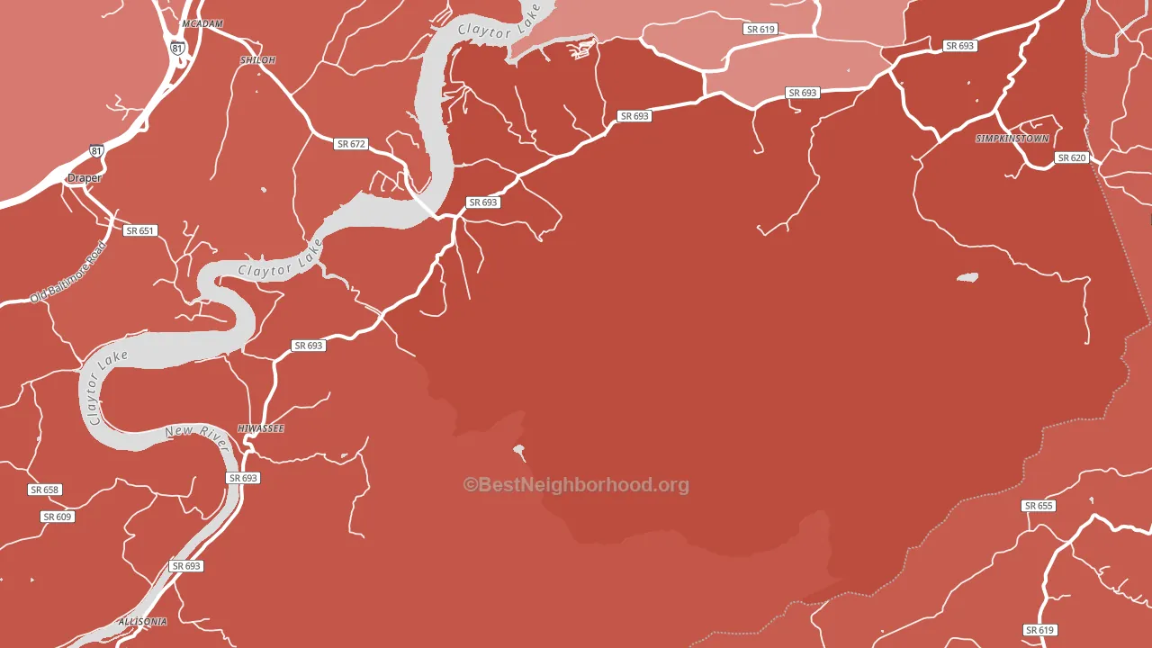 24347, VA block-group political-lean map