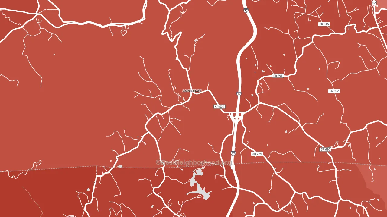 24351, VA block-group political-lean map