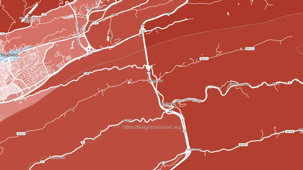 24366, VA block-group political-lean map