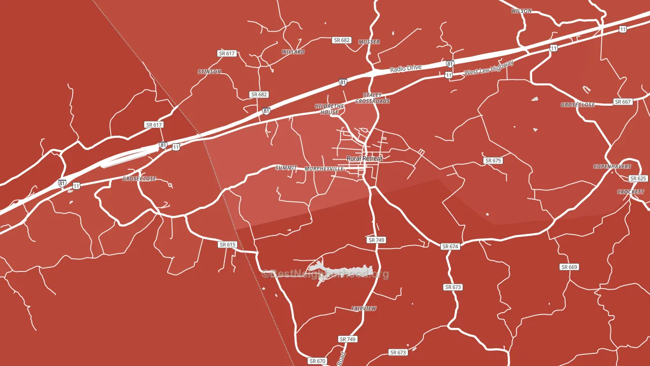 24368, VA block-group political-lean map