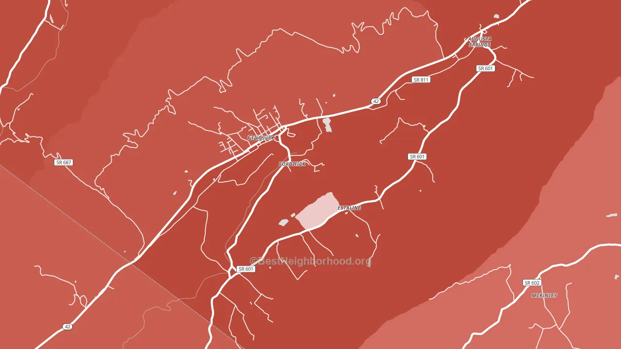 24430, VA block-group political-lean map