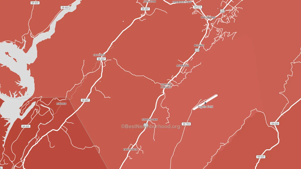 24445, VA block-group political-lean map