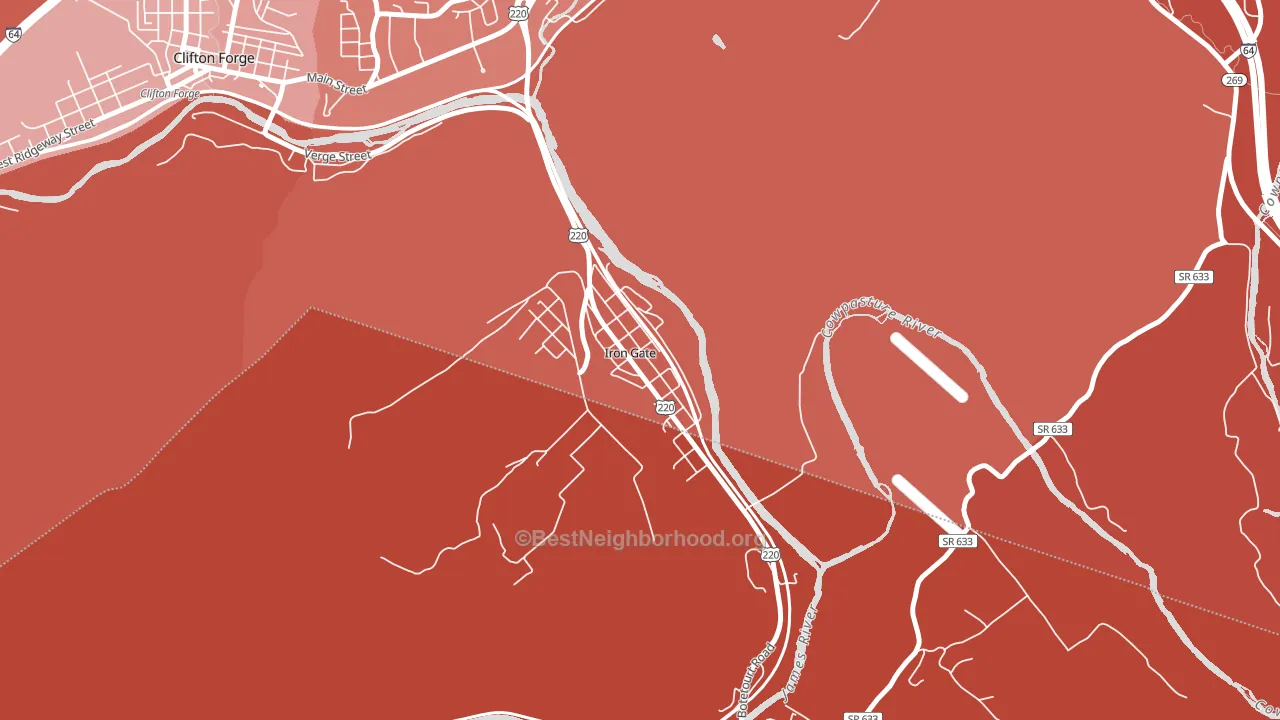 24448, VA block-group political-lean map