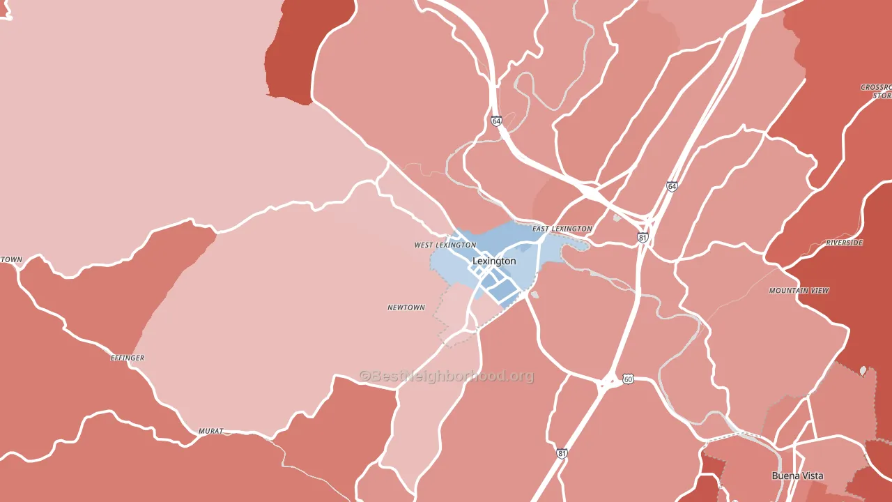 24450, VA block-group political-lean map
