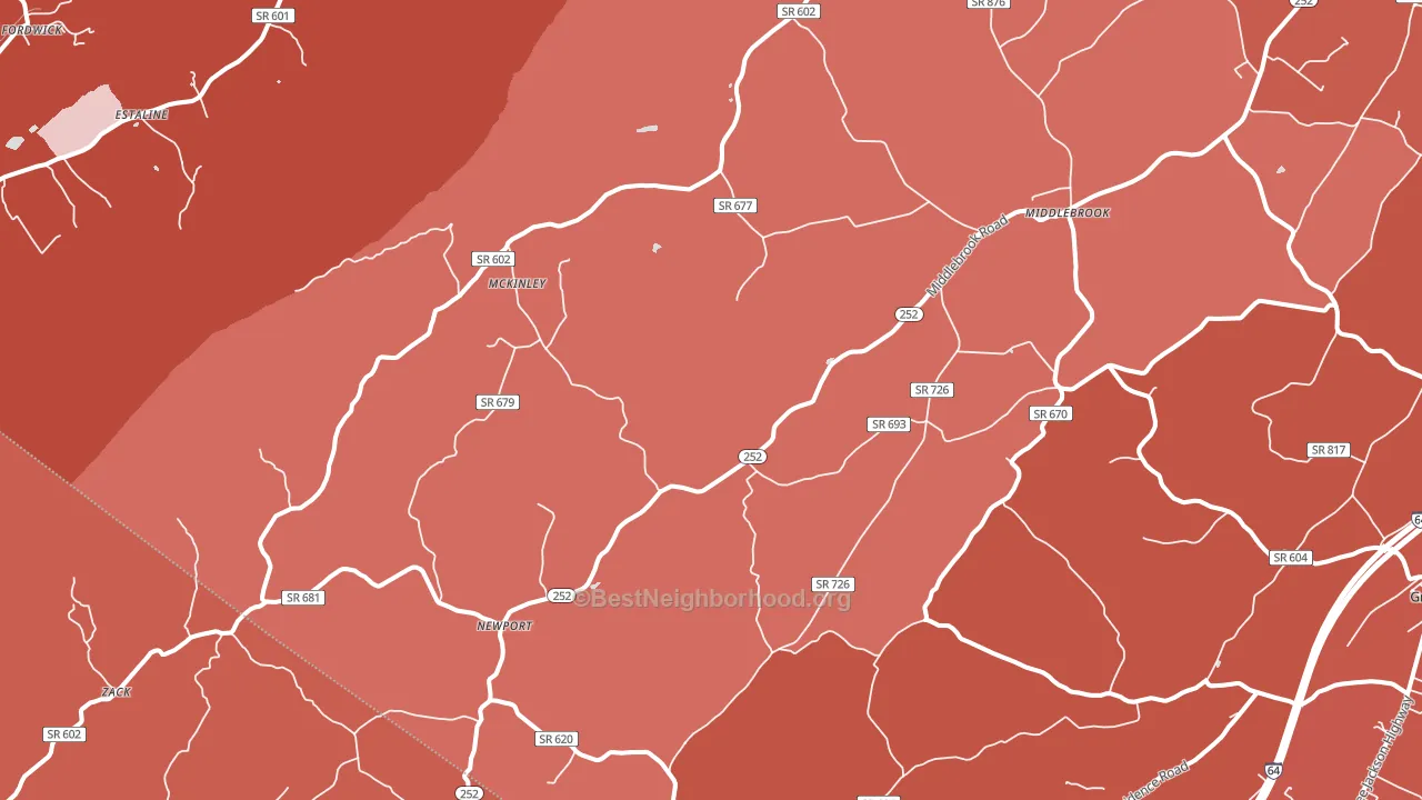 24459, VA block-group political-lean map