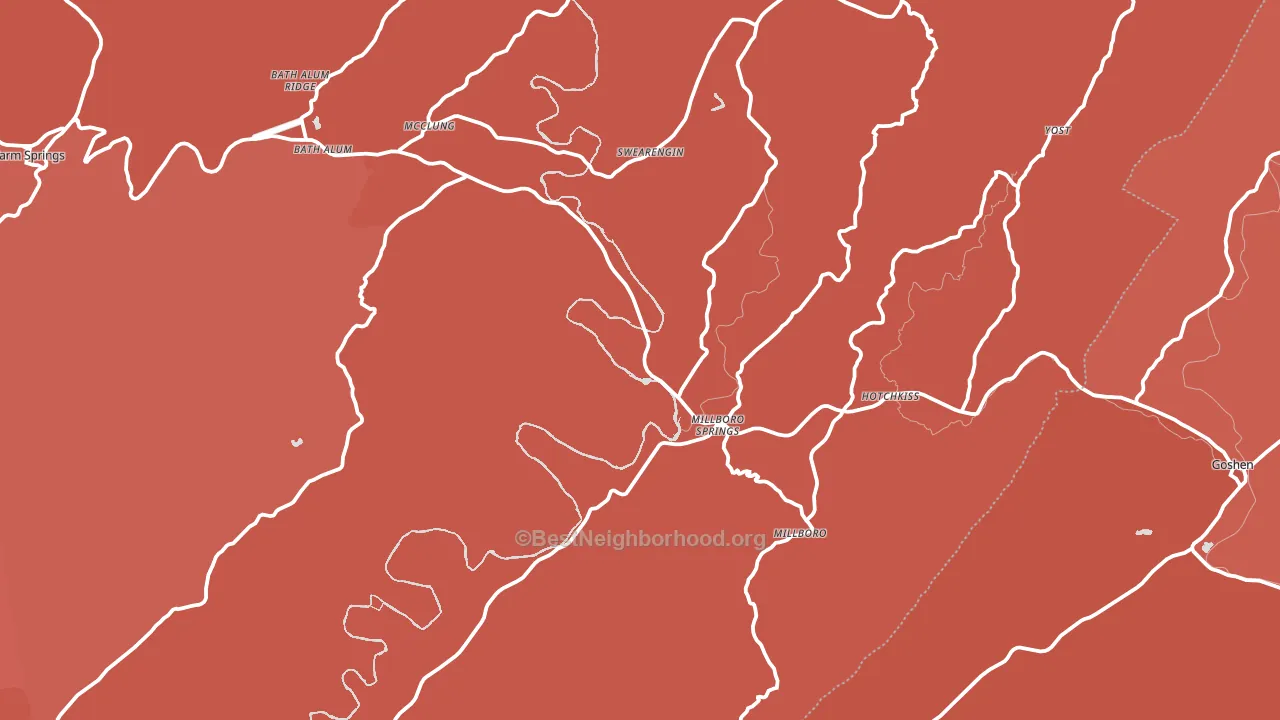 24460, VA block-group political-lean map