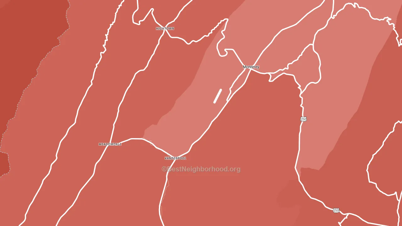 24465, VA block-group political-lean map