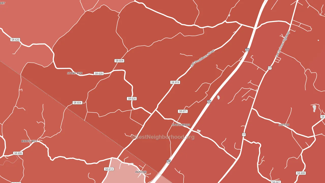 24476, VA block-group political-lean map
