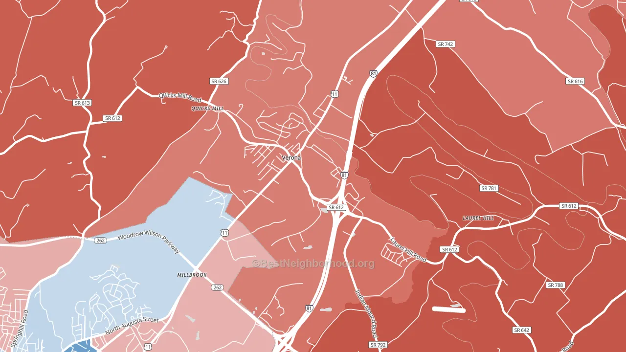 24482, VA block-group political-lean map