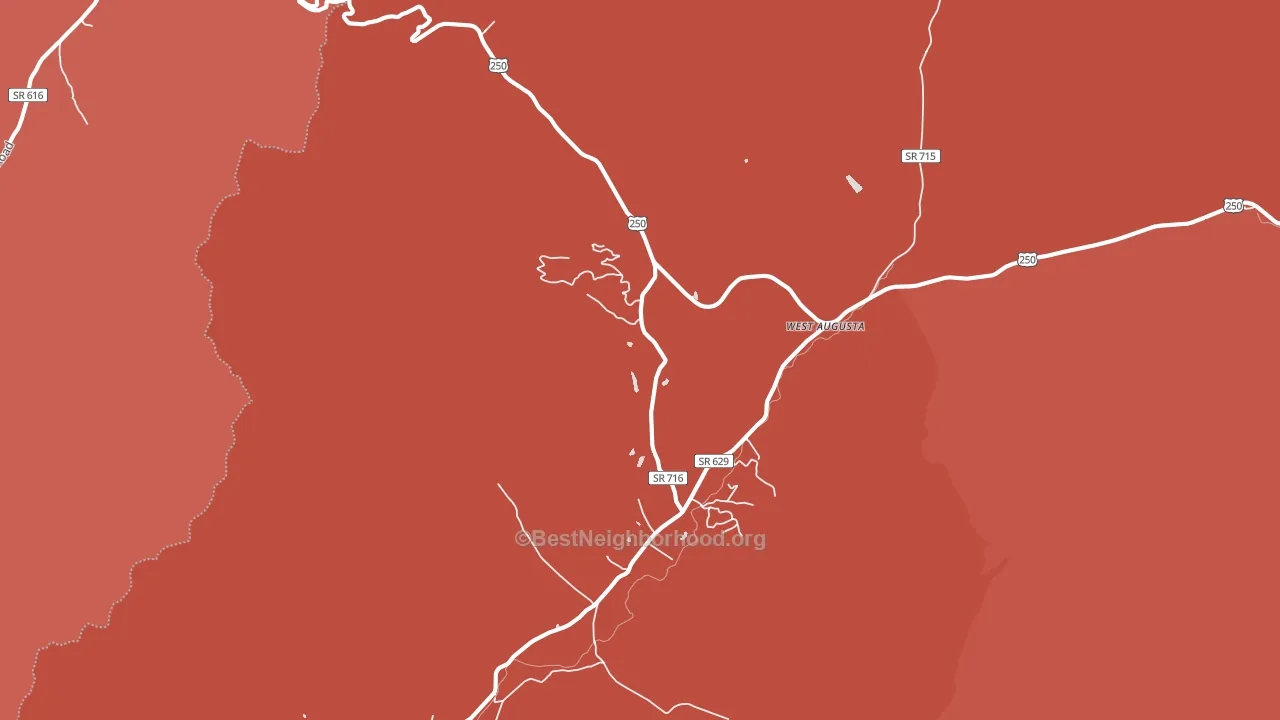 24485, VA block-group political-lean map