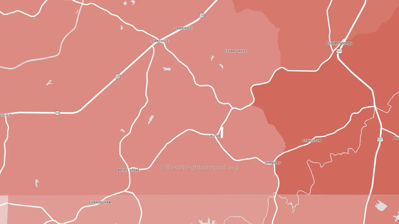 24520, VA block-group political-lean map