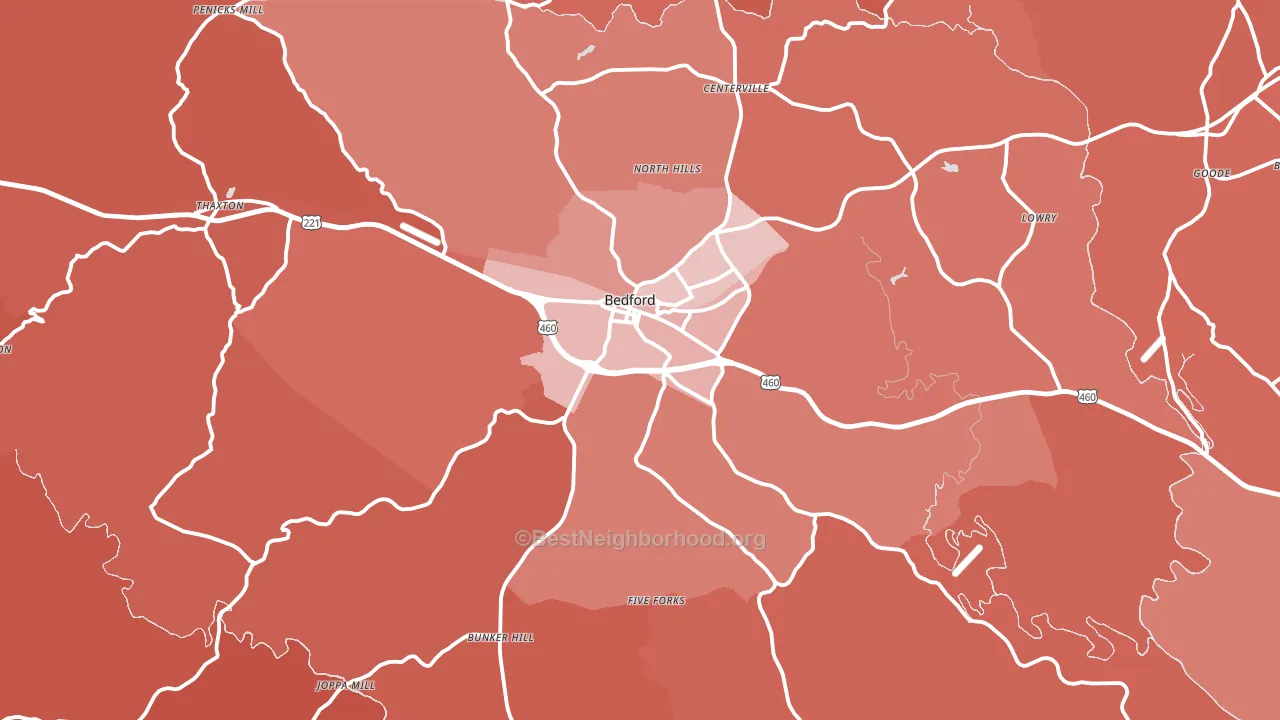24523, VA block-group political-lean map