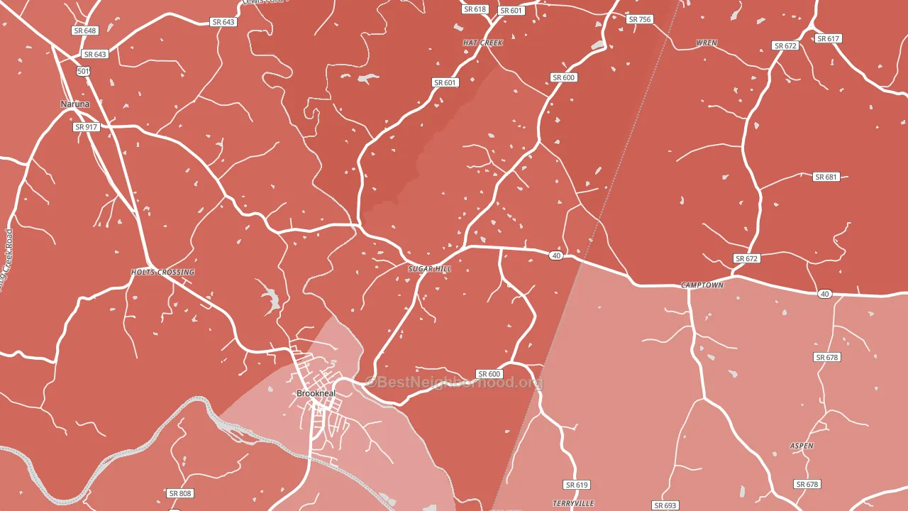 24528, VA block-group political-lean map