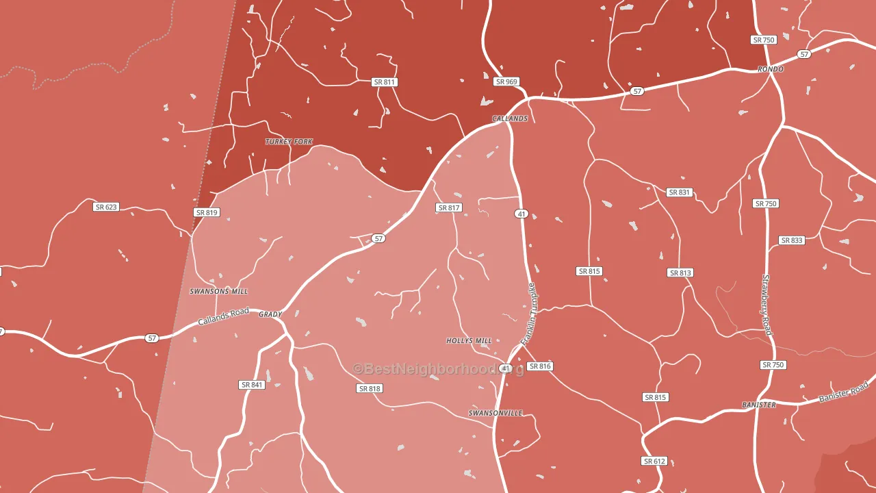 24530, VA block-group political-lean map
