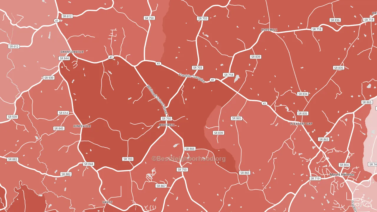 24549, VA block-group political-lean map