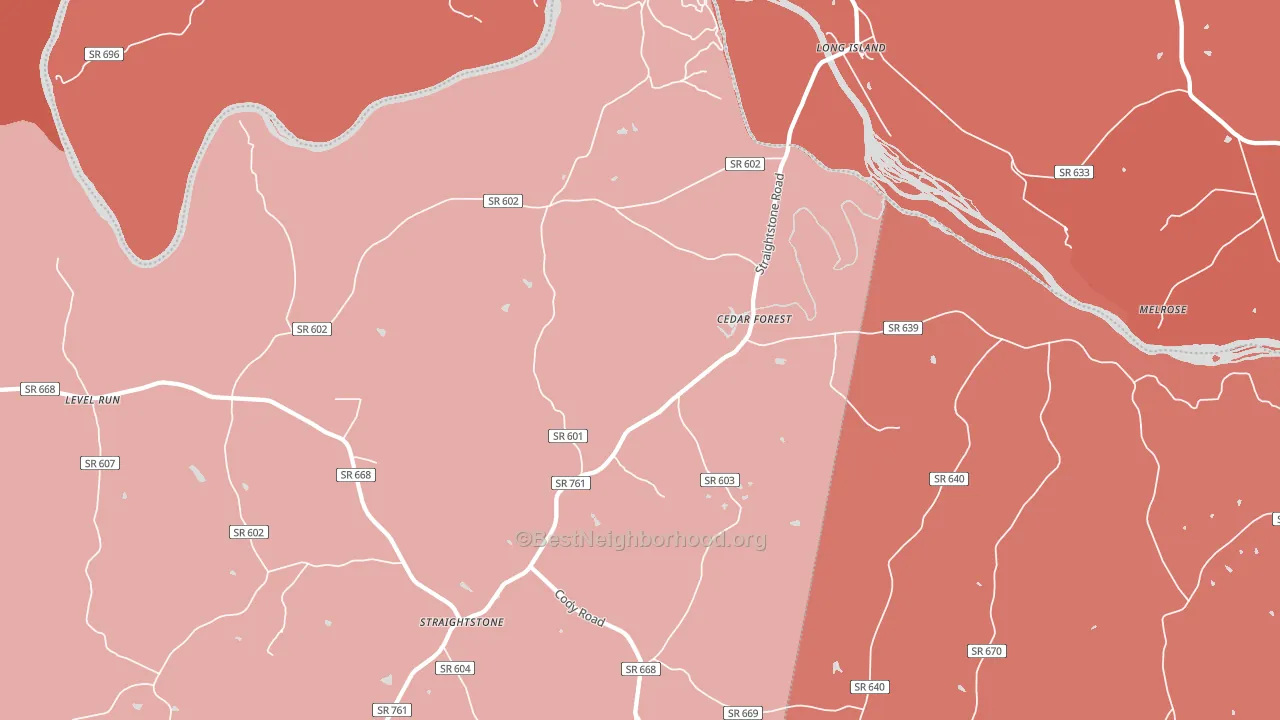 24569, VA block-group political-lean map