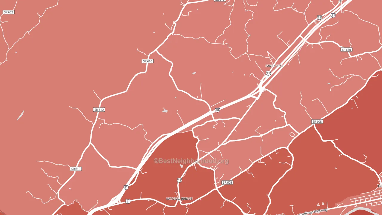 24578, VA block-group political-lean map