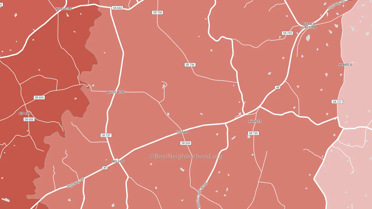24580, VA block-group political-lean map