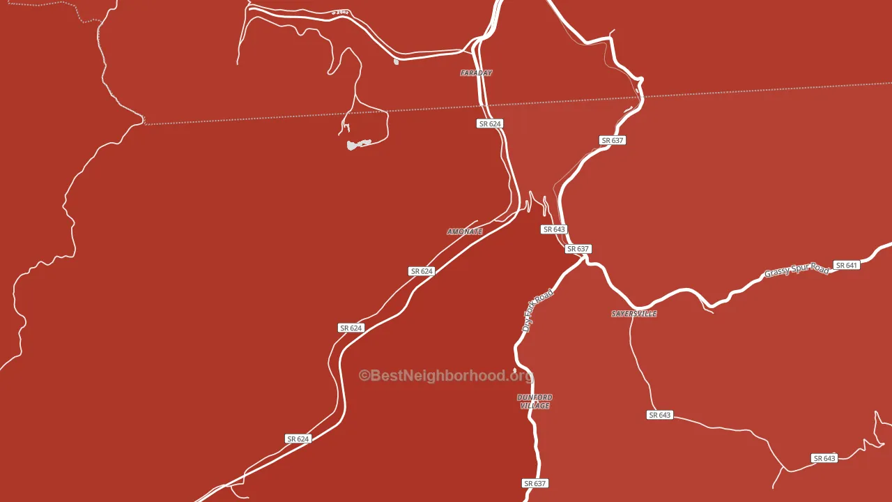 24601, VA block-group political-lean map