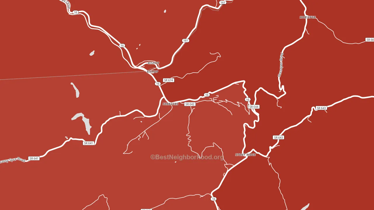 24604, VA block-group political-lean map
