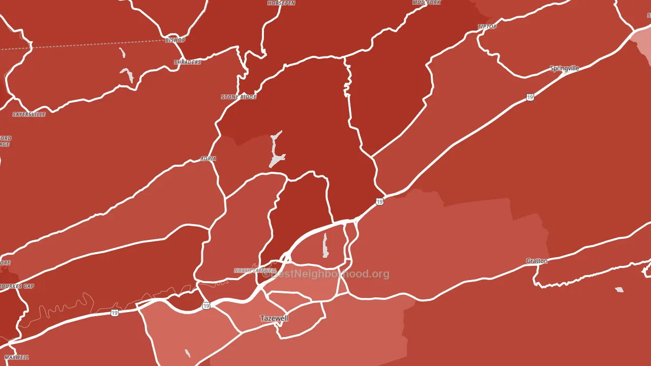 24630, VA block-group political-lean map