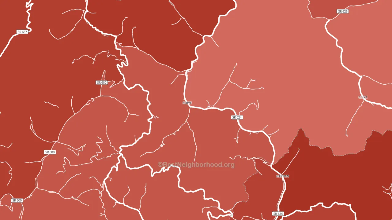 24646, VA block-group political-lean map