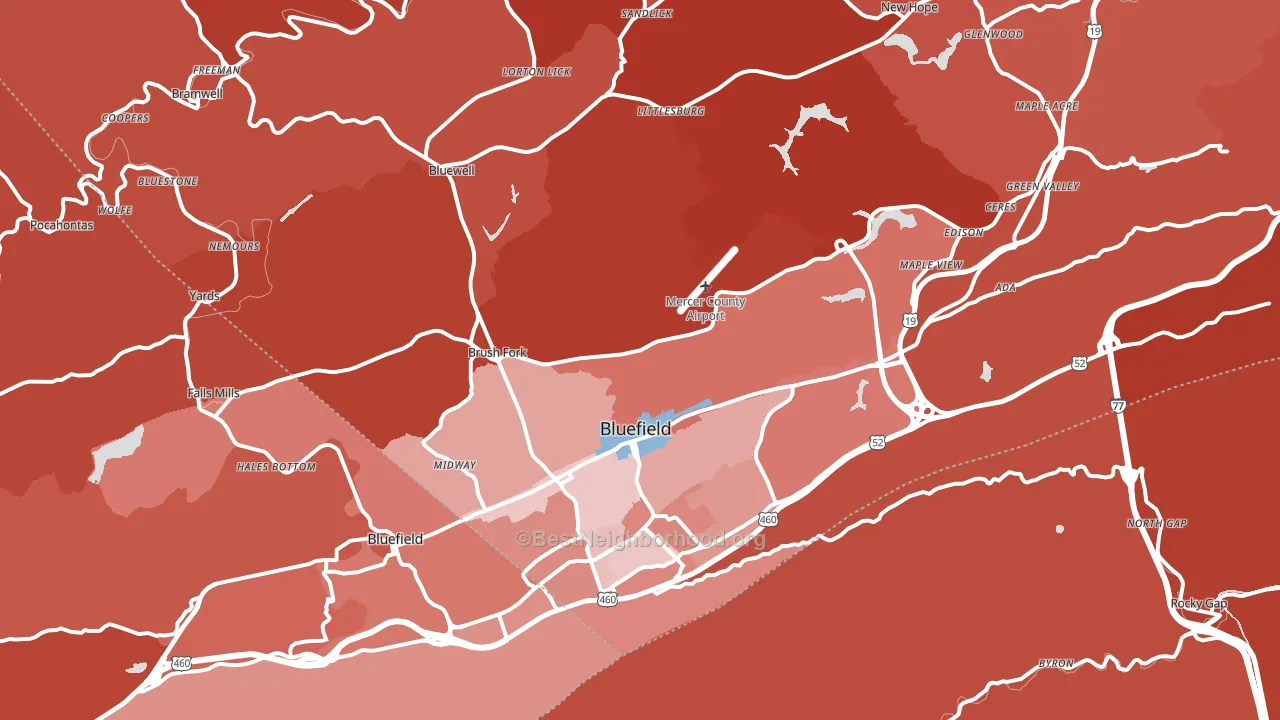 24701, WV block-group political-lean map