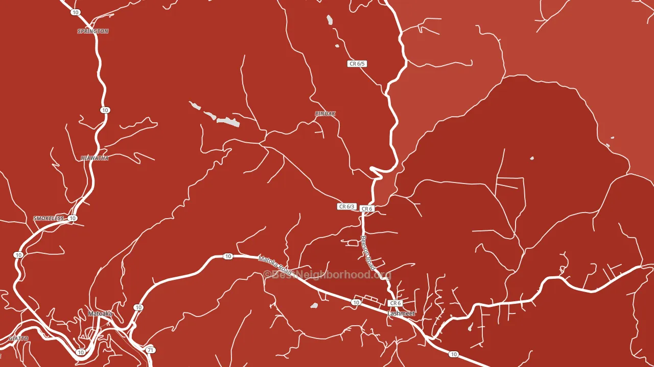 24733, WV block-group political-lean map